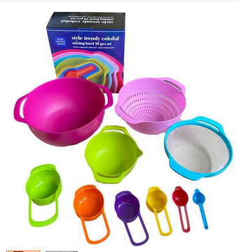 Mixing And Measuring Cups And Bowls Set: Home Kitchen Baking Tools