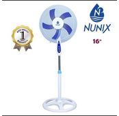 16 Inches Electric Standing Fan White &amp; Blue