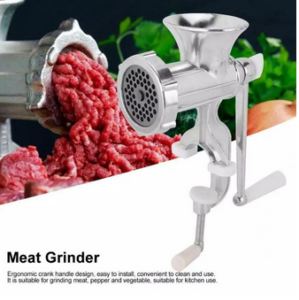 Manual Home Kitchen Meat Mincer and Grinder Silver
