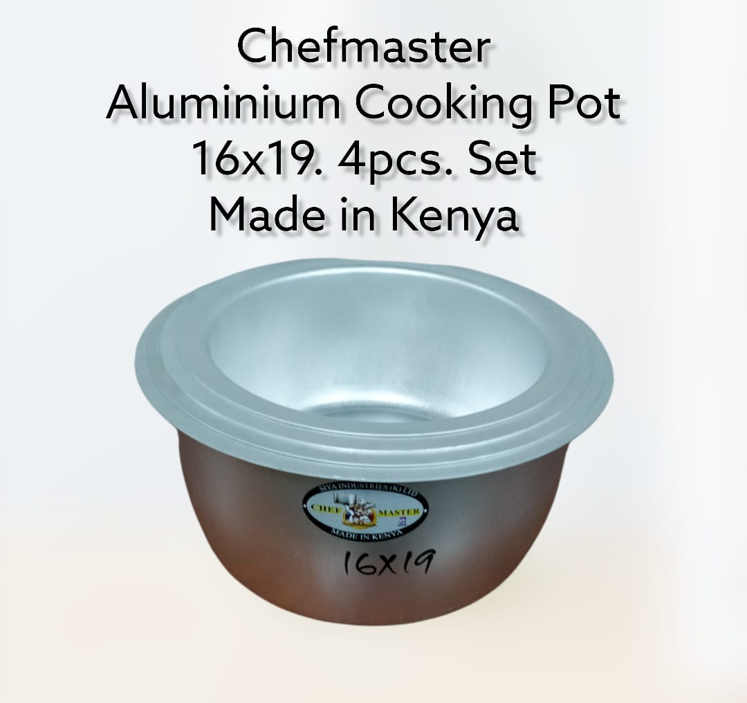16x19 chefmaster aluminium Cooking Pot 4pcs.