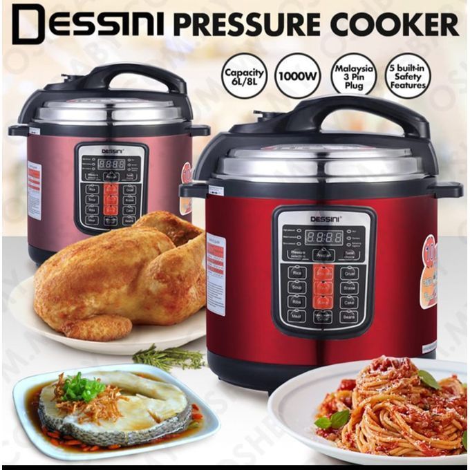 Dessini Electric Pressure Cooker With Timer 6Litres colour may vary