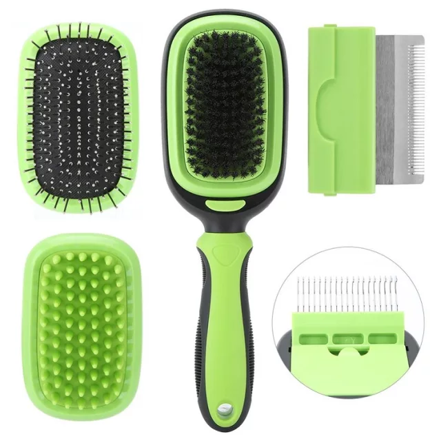 New Design  Trendy Animal 5 in 1 Pet Grooming Brush and Comb set Kit for Dogs and Cats