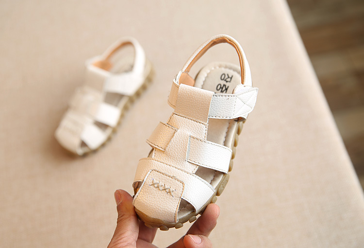 2021 High quality leather sandals boys PU leather in summer the new boys girls children beach shoes