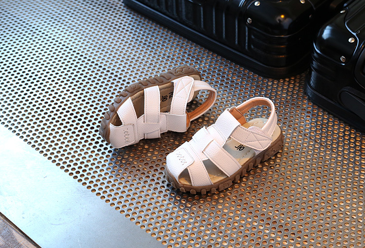 2021 High quality leather sandals boys PU leather in summer the new boys girls children beach shoes
