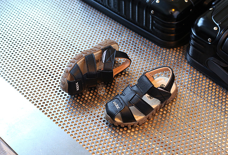 2021 High quality leather sandals boys PU leather in summer the new boys girls children beach shoes