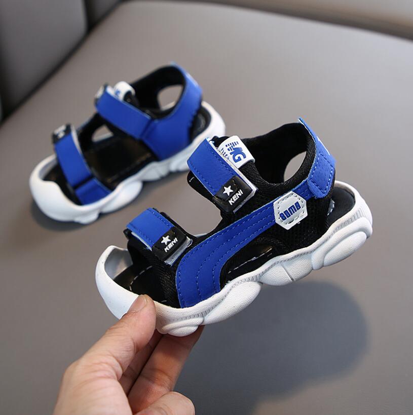 2021 summer new girls boys beach shoes baby cork shoes leather sandals fashion casual shoes