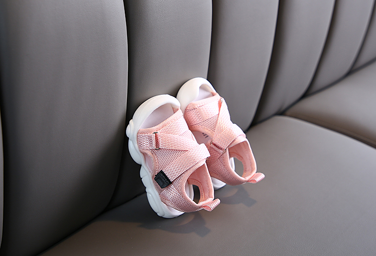 Summer Toddler Shoes Pure Color Mesh Breathable Sneakers Children&apos;s Babies Boys and Girls Sandals