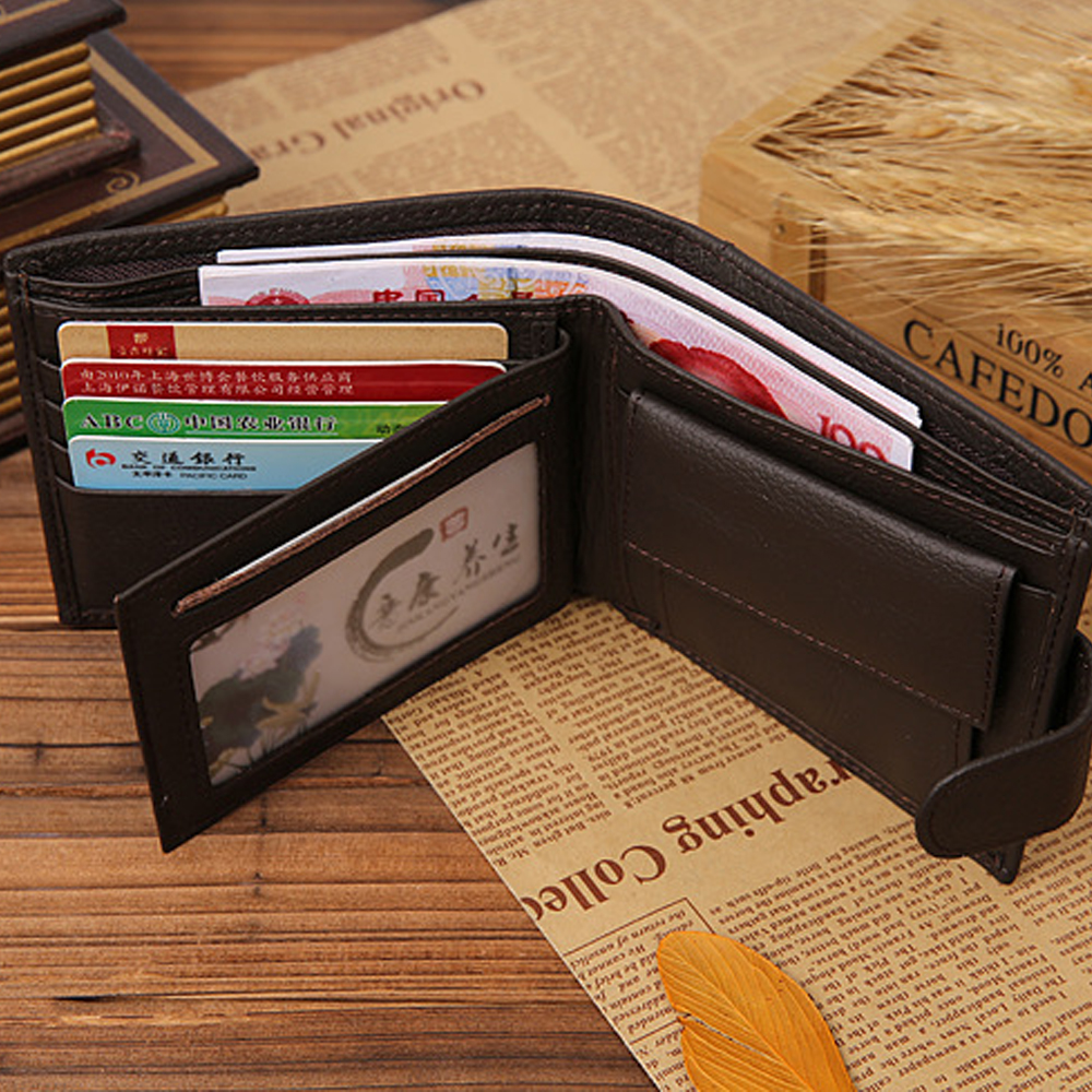 Men Wallets Male Genuine Leather Wallet Coin Pocket Card Holder