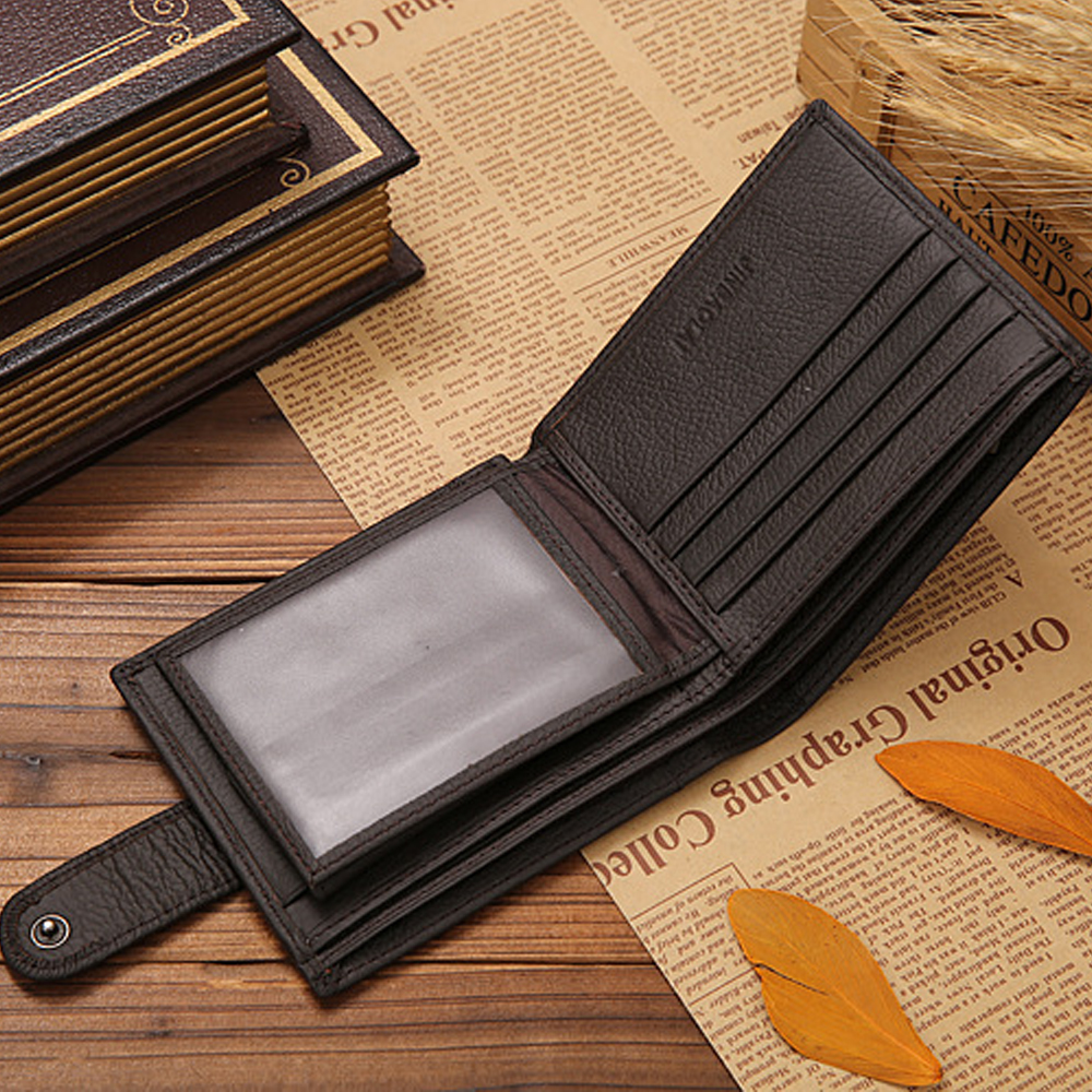 Men Wallets Male Genuine Leather Wallet Coin Pocket Card Holder