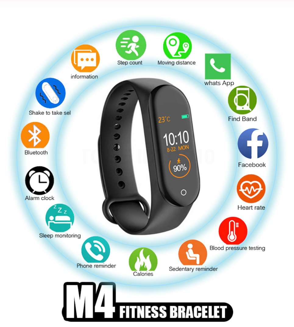 Smart band 4 Fitness Tracker Watch Sport bracelet Heart Rate Blood Pressure Smartband Monitor Health