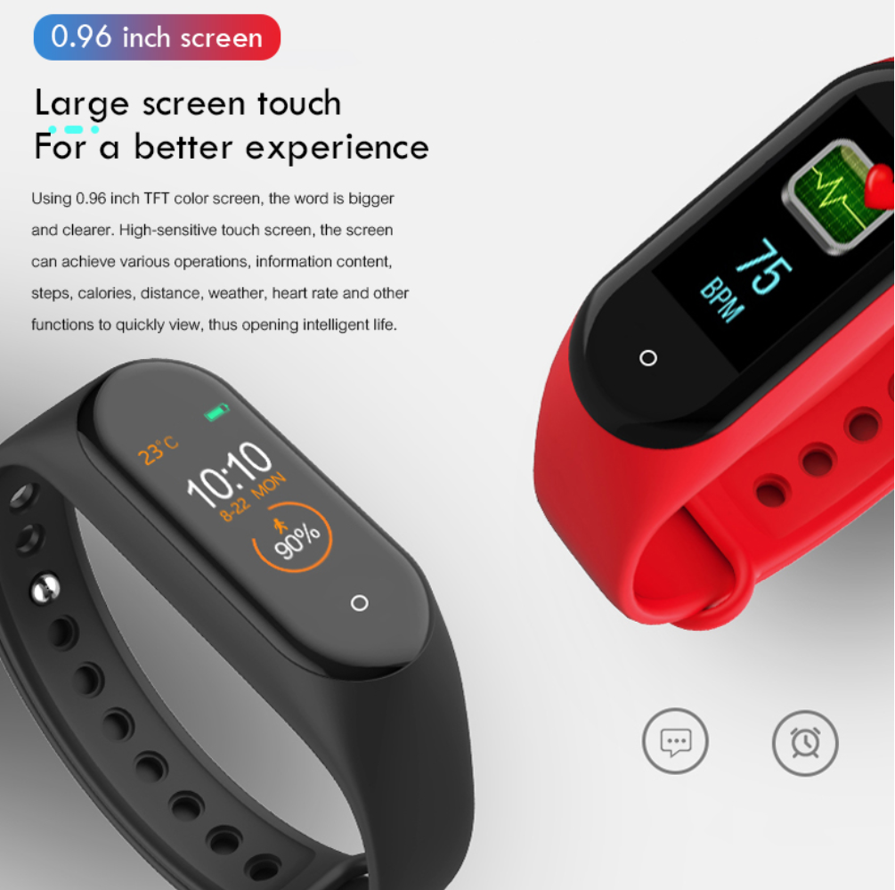 Smart band 4 Fitness Tracker Watch Sport bracelet Heart Rate Blood Pressure Smartband Monitor Health