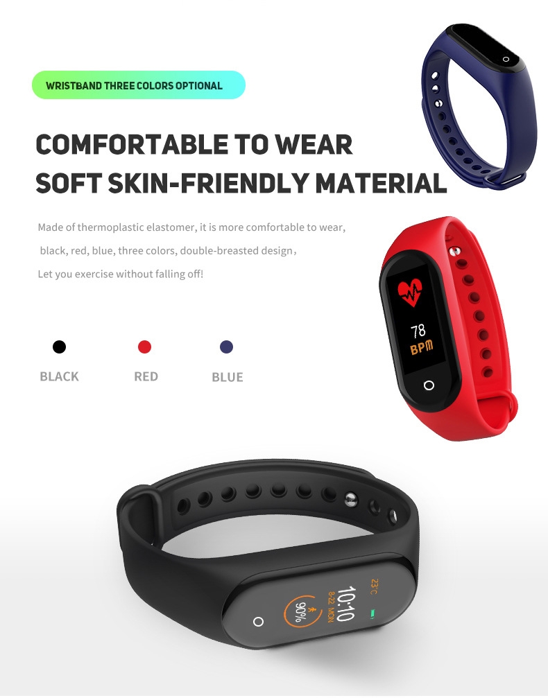 Smart band 4 Fitness Tracker Watch Sport bracelet Heart Rate Blood Pressure Smartband Monitor Health
