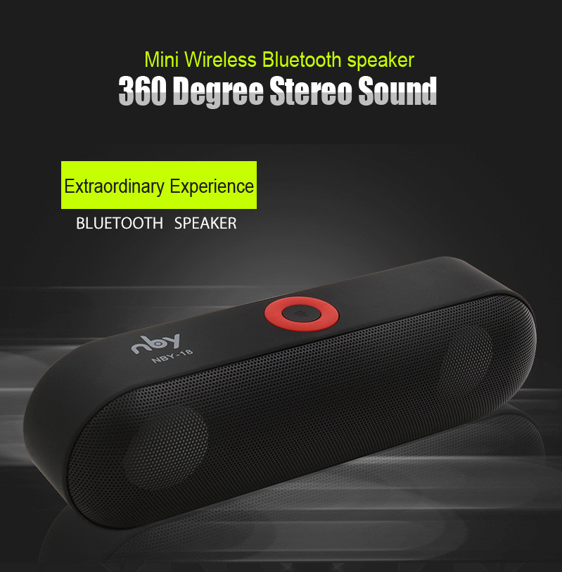 New NBY-18 Mini Bluetooth Speaker  Wireless Speaker Sound System 3D Stereo Music Surround Subwoofer