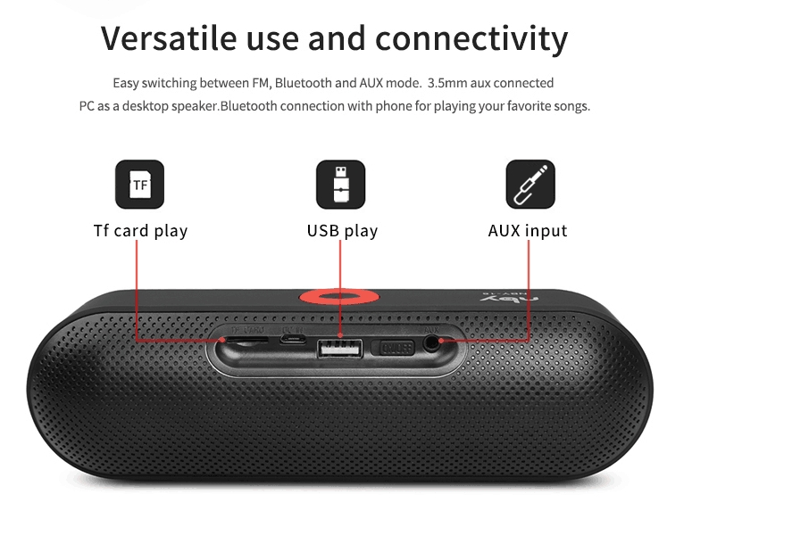New NBY-18 Mini Bluetooth Speaker  Wireless Speaker Sound System 3D Stereo Music Surround Subwoofer