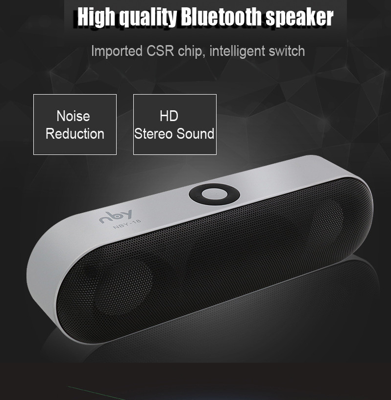 New NBY-18 Mini Bluetooth Speaker  Wireless Speaker Sound System 3D Stereo Music Surround Subwoofer
