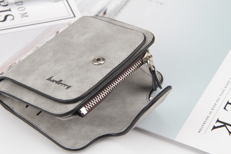 New style ladies luxury multifunctional wallet ladies frosted leather female wallet coin purse