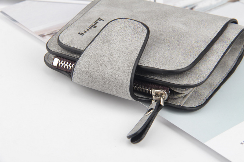 New style ladies luxury multifunctional wallet ladies frosted leather female wallet coin purse