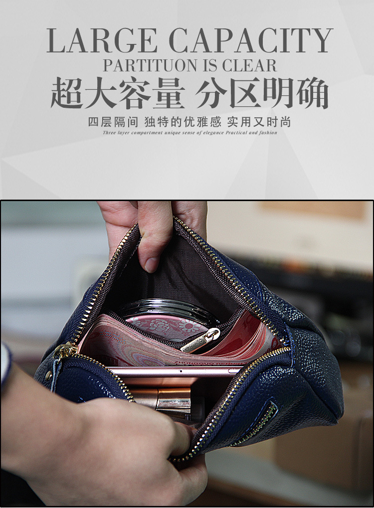 Genuine Leather Women Wallets Brand Design High Quality phone Card Holder Long Lady Purse Clutch