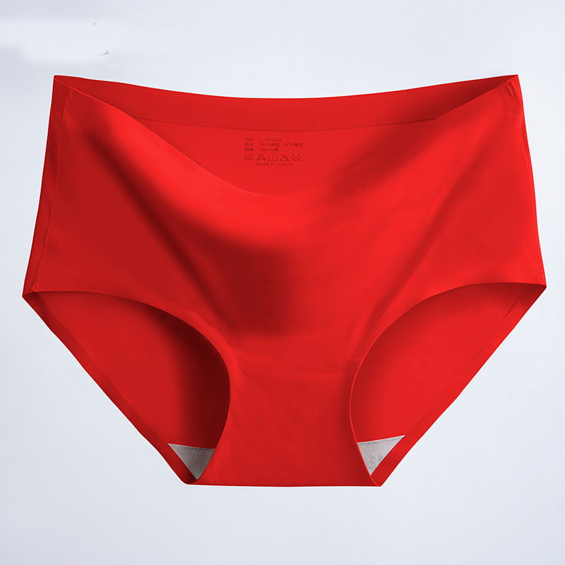 8 Pieces Women&apos;s underwear seamless trendy ice silk panties ladies faceless panties line