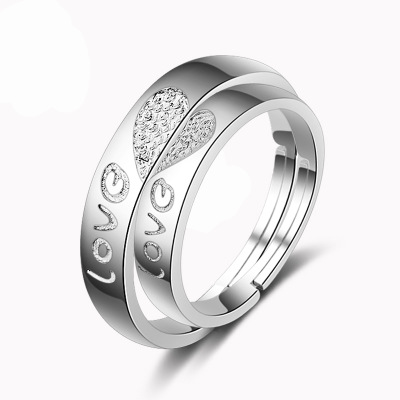 5 sets of couple rings LOVE always concentric proposal rings for men and women