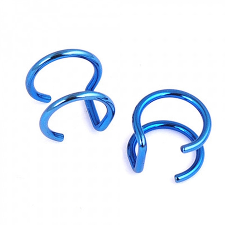 10 pieces of fashion double C cartilage earrings for men and women