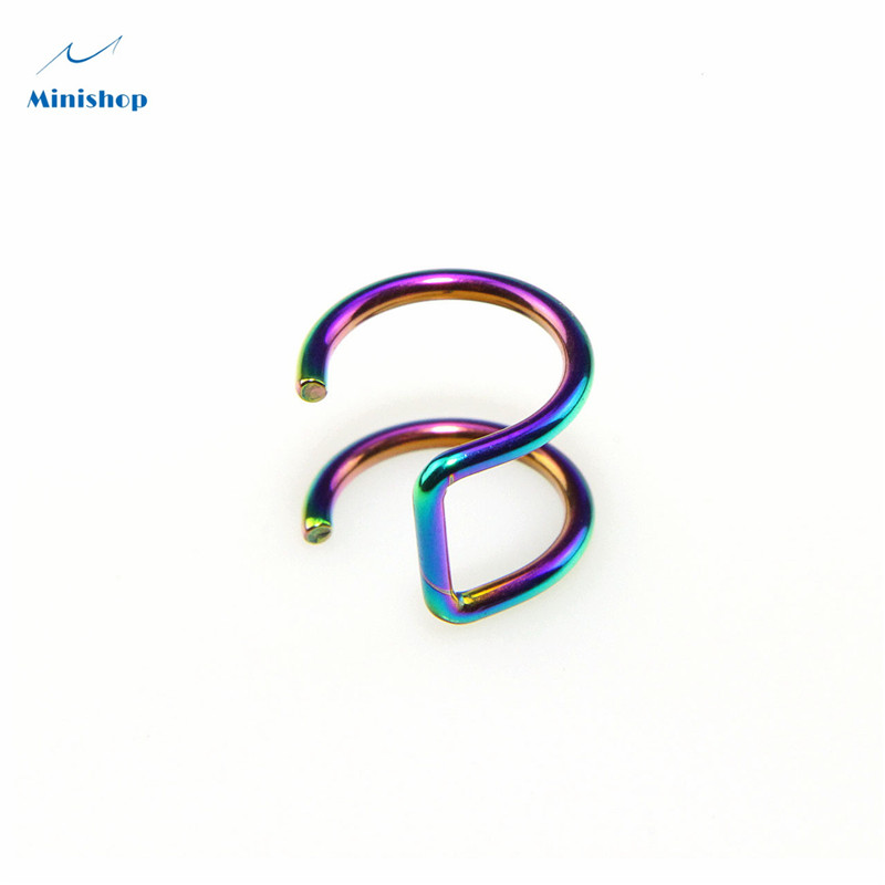 10 pieces of fashion double C cartilage earrings for men and women