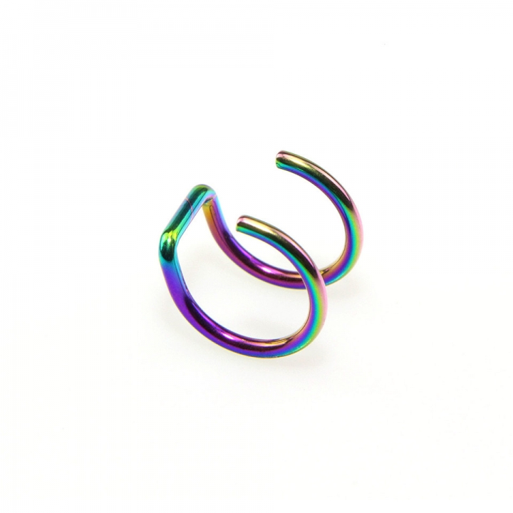 10 pieces of fashion double C cartilage earrings for men and women