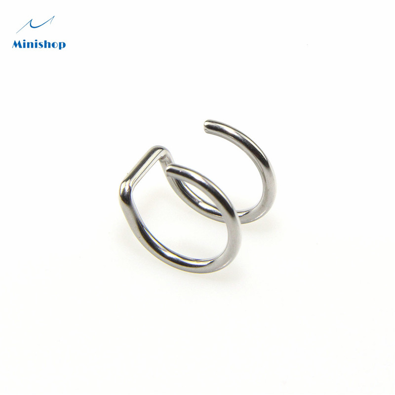 10 pieces of fashion double C cartilage earrings for men and women