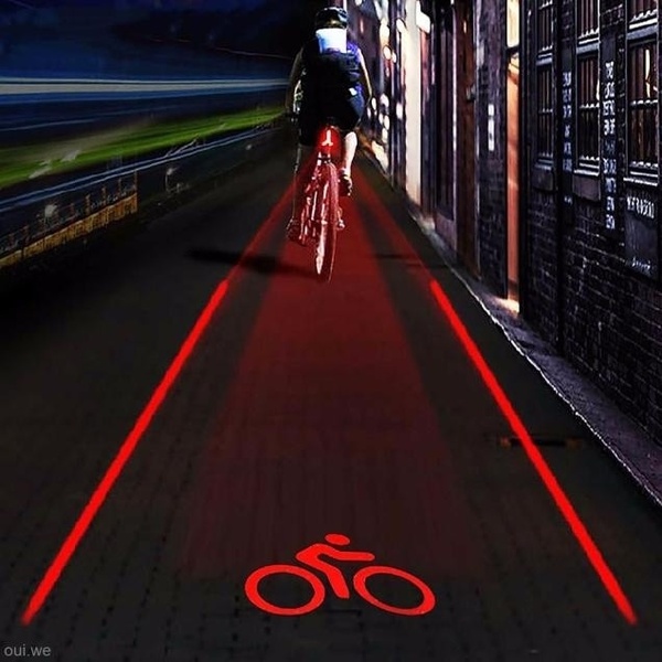 Rear Safety Tail Lights Bicycles With 5 LED Light Modes Color Red Light Blue Light Bike Tail Light