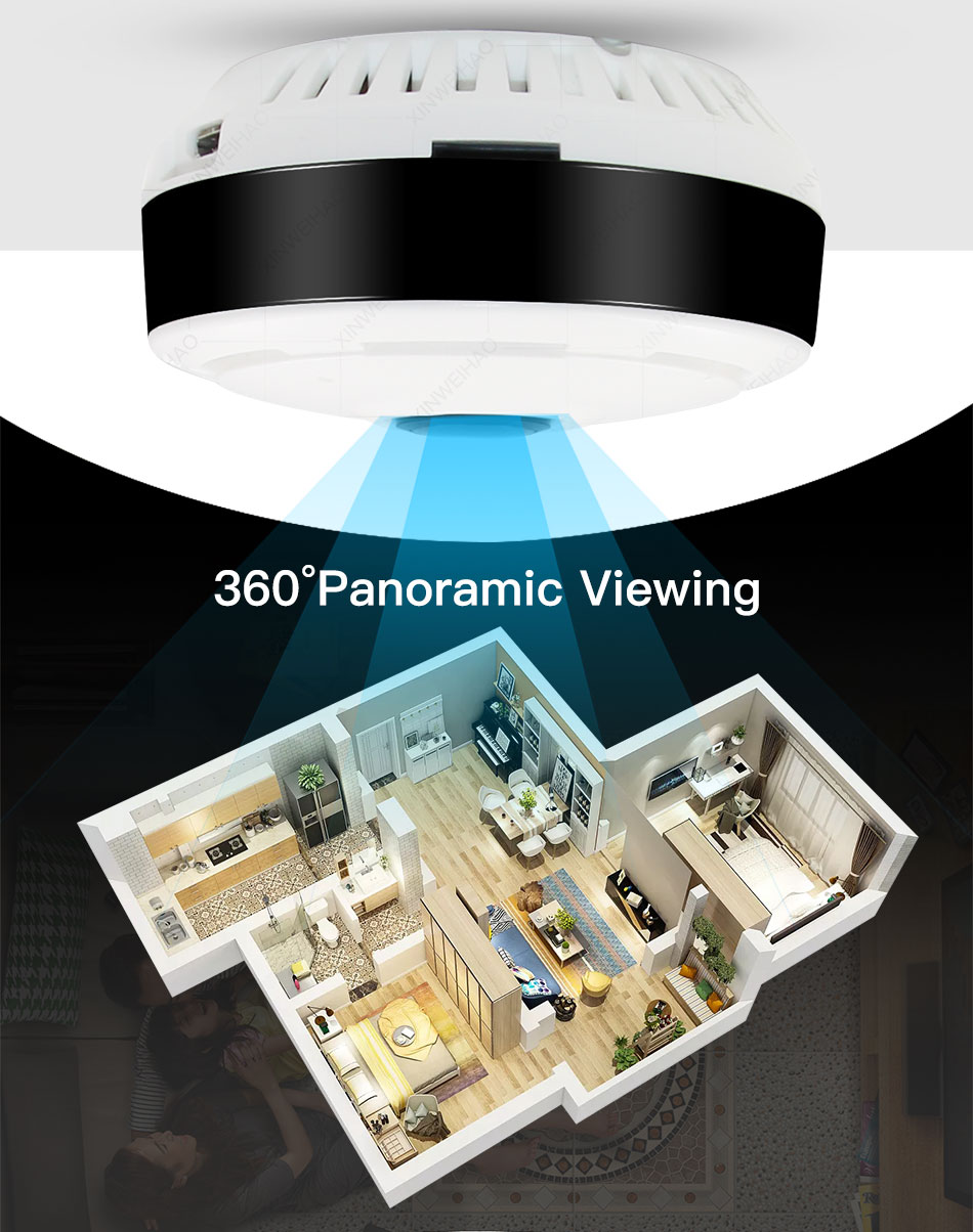 Fisheye IP Camera WiFi 1080P 360 Degree Panoramic Wireless Home Security CCTV Camera