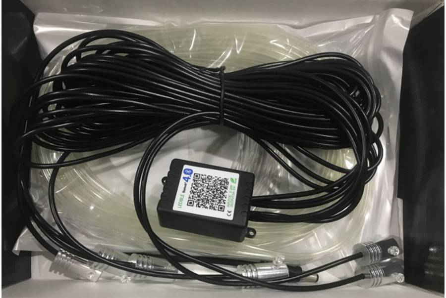 6 in 1 RGB LED Atmosphere Car Light Interior Ambient Light Fiber Optic Strips Light by App Control