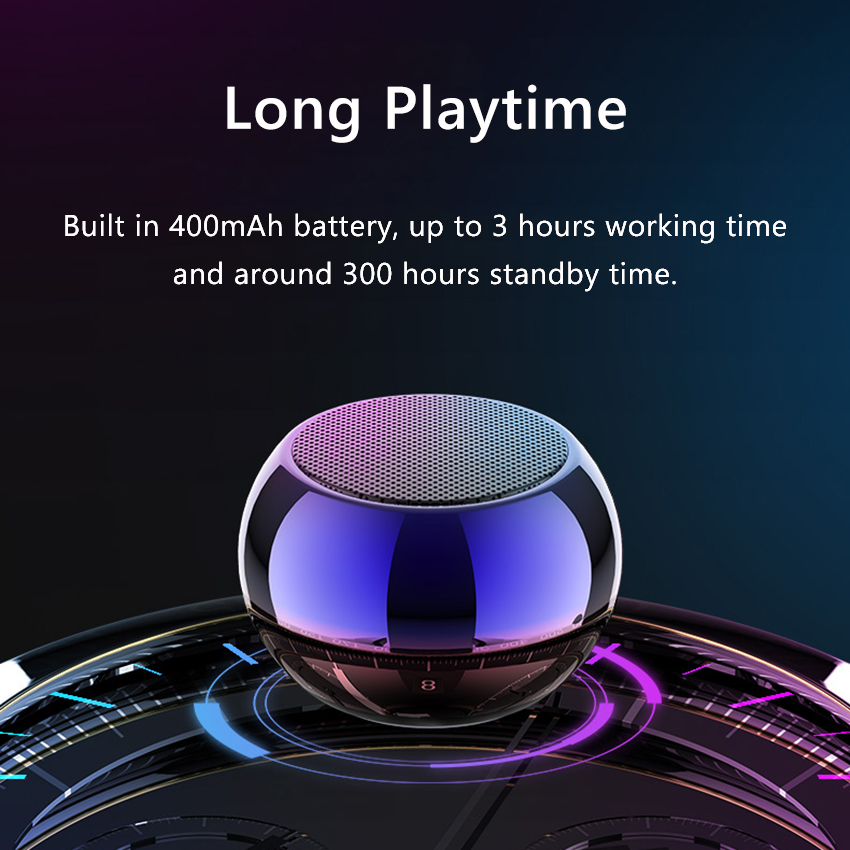 Portable bluetooth 5.0 speaker small true wireless stereo speaker with microphone for smart phone