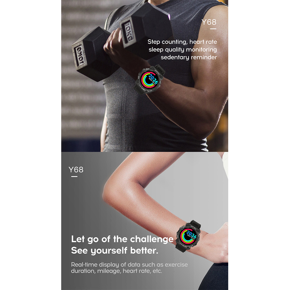 FD68 Health Monitoring Smart Watch Waterproof and Long Standby Sports Watch Band for Android IOS