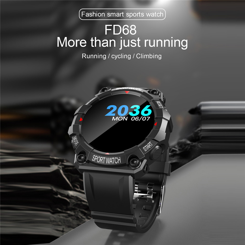 FD68 Health Monitoring Smart Watch Waterproof and Long Standby Sports Watch Band for Android IOS
