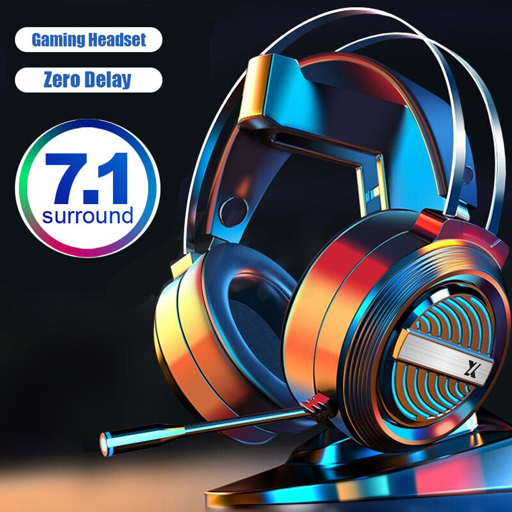 Brand new 7.1 stereo wired headset gaming headset with microphone volume control for PC laptop Xbox