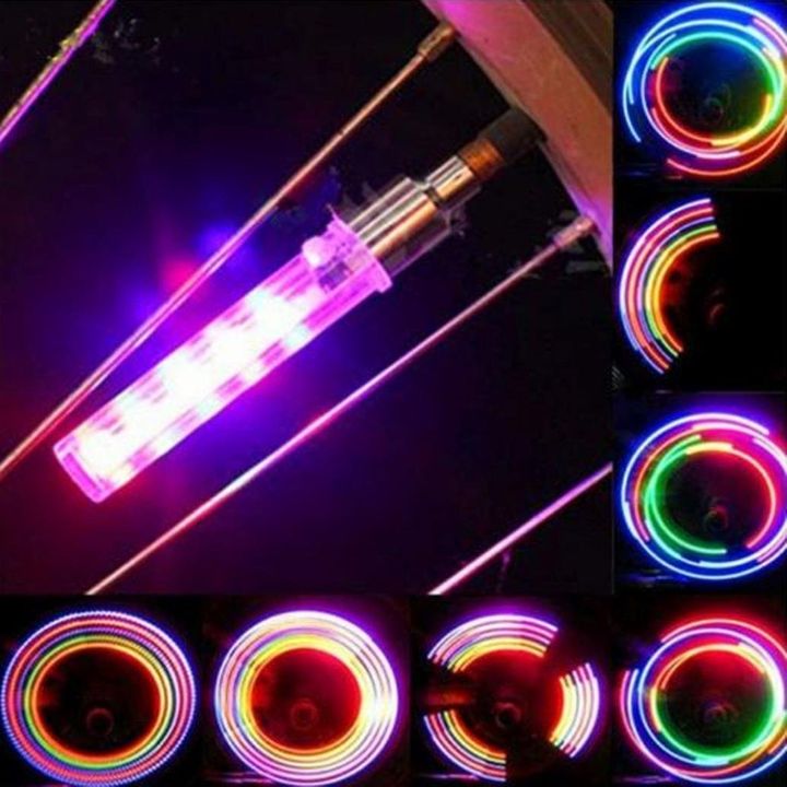 2 PCS 5 LED Flash Light Bicycle Motorcycle Car Bike Tyre Tire Wheel Valve Lamp