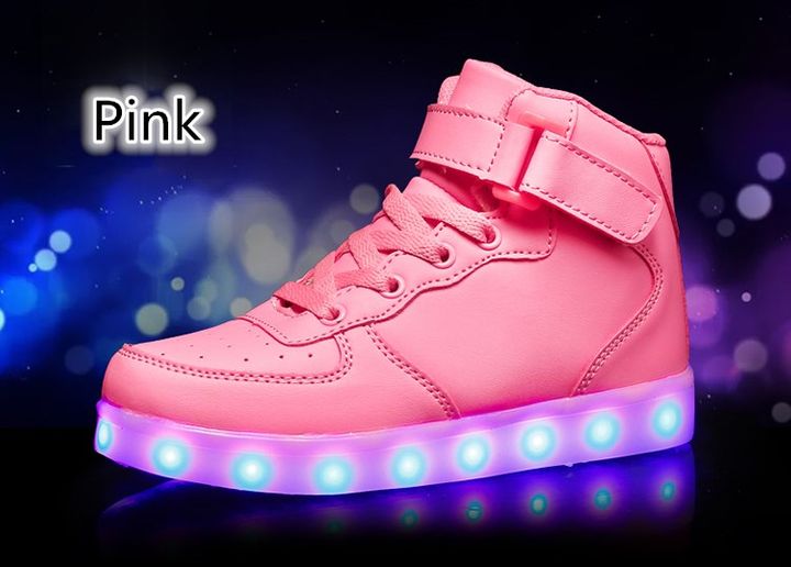 10 Colors USB Charging Led Luminous Glowing Sneakers Children Shoes Light Up Kids Girls Boys Boots
