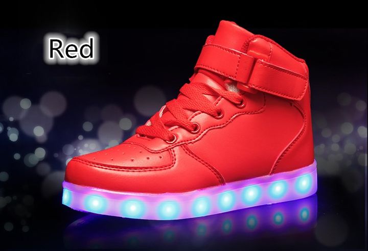 10 Colors USB Charging Led Luminous Glowing Sneakers Children Shoes Light Up Kids Girls Boys Boots
