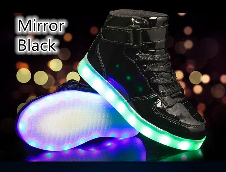 10 Colors USB Charging Led Luminous Glowing Sneakers Children Shoes Light Up Kids Girls Boys Boots