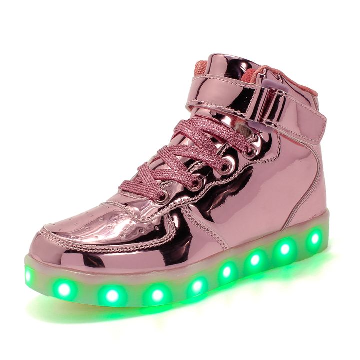 10 Colors USB Charging Led Luminous Glowing Sneakers Children Shoes Light Up Kids Girls Boys Boots