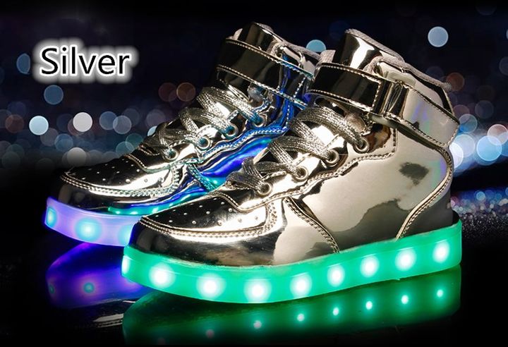 10 Colors USB Charging Led Luminous Glowing Sneakers Children Shoes Light Up Kids Girls Boys Boots
