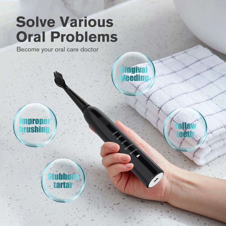 Electric Toothbrush Rechargeable Ultrasonic Washable Electronic Whitening Waterproof Teeth Brush