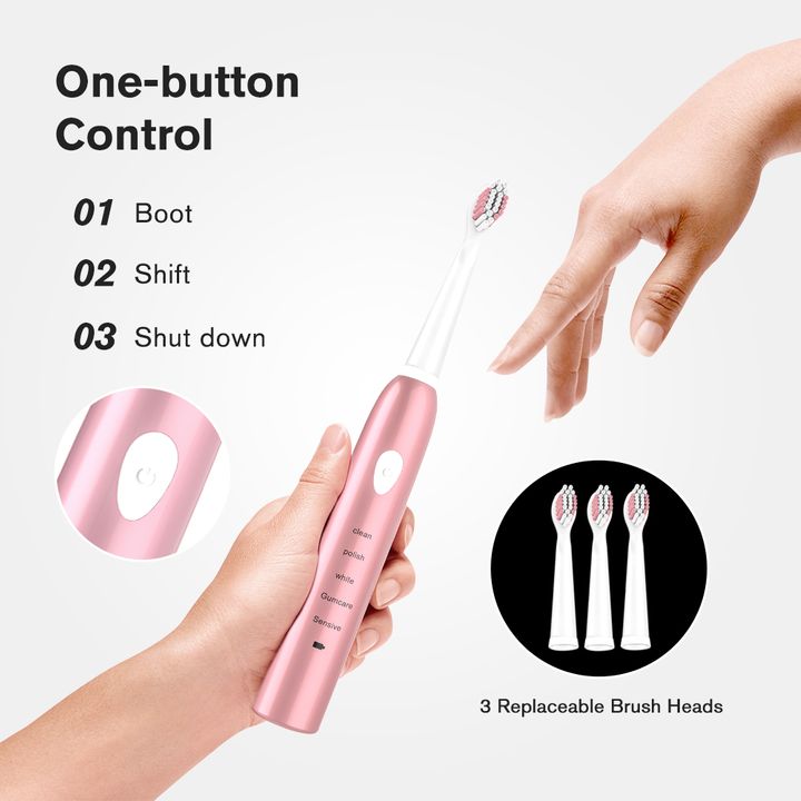 Electric Toothbrush Rechargeable Ultrasonic Washable Electronic Whitening Waterproof Teeth Brush