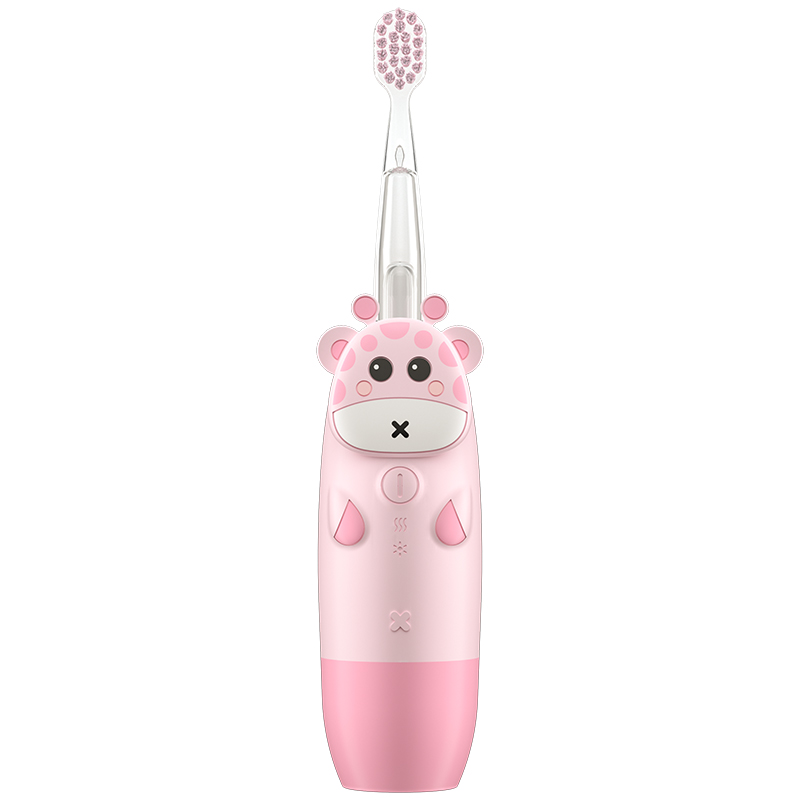Kids Electric Toothbrush IPX7 Waterproof 4Cleaning Mode Replaceable Battery Silicone Baby Toothbrush