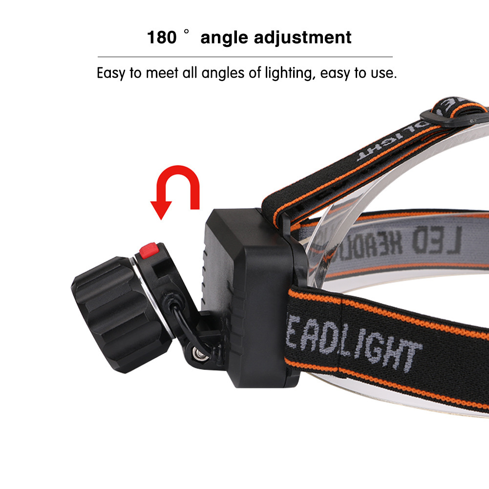 T6 Strong Light LED  Headlamp Rotating Zoom USB Charging Headlight  Night Fishing Flashligh