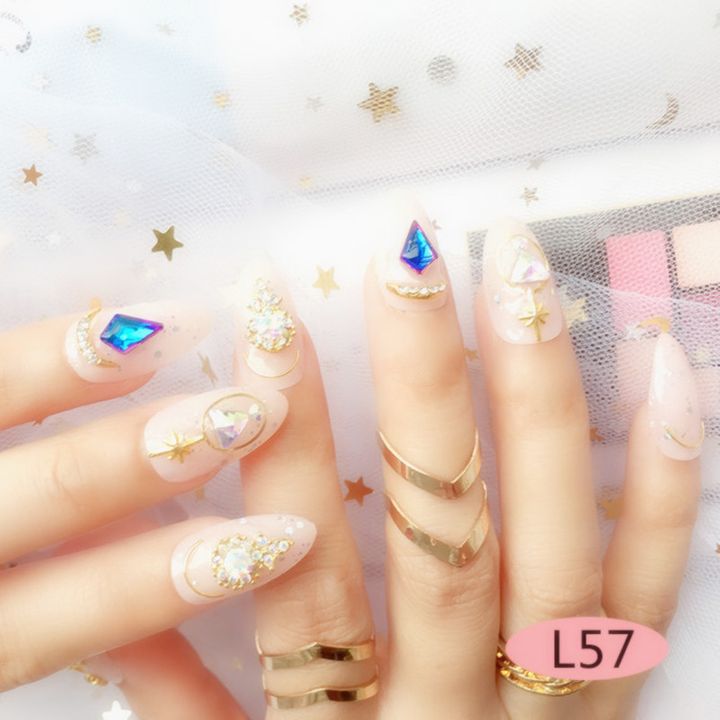 2021 Manicure Fashion Girl Wearing Nail Piece Removable Bride's Evening Parties Fake Nails