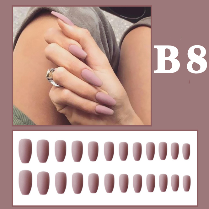 24 pieces of voluptuous matte ballet, matte nail pieces, trapezoidal nail products, direct supply