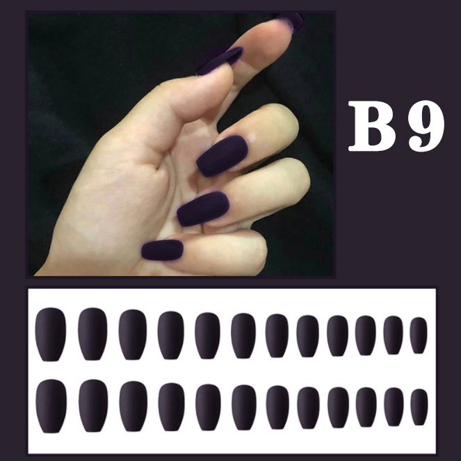 24 pieces of voluptuous matte ballet, matte nail pieces, trapezoidal nail products, direct supply