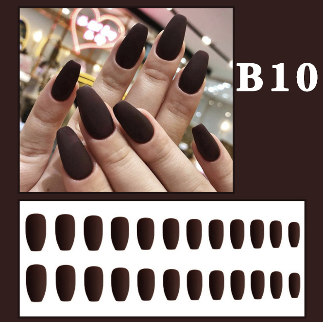 24 pieces of voluptuous matte ballet, matte nail pieces, trapezoidal nail products, direct supply