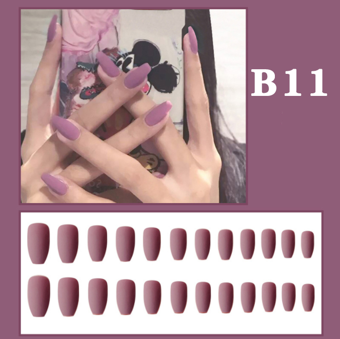 24 pieces of voluptuous matte ballet, matte nail pieces, trapezoidal nail products, direct supply